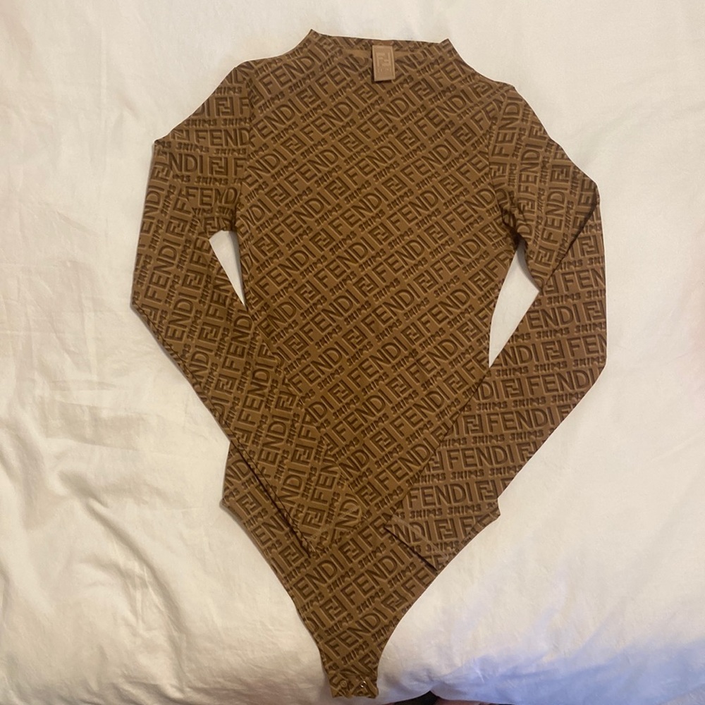 Fendi X Skims Longsleeve Body suit size Small
